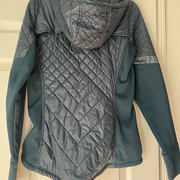 Athleta Dark Teal Hooded Jacket - Picture 3 of 4